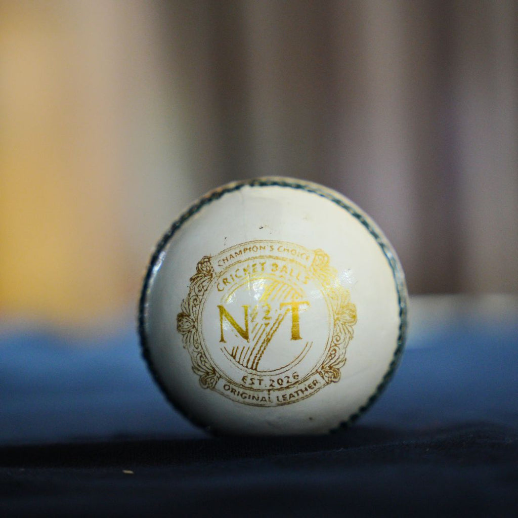 White Hand-Stitched Cricket Ball