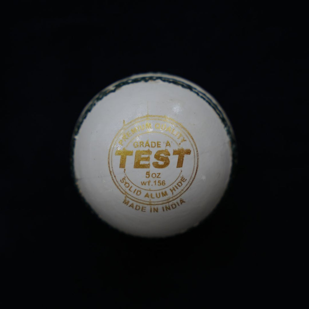 White Machine-Stitched Cricket Ball