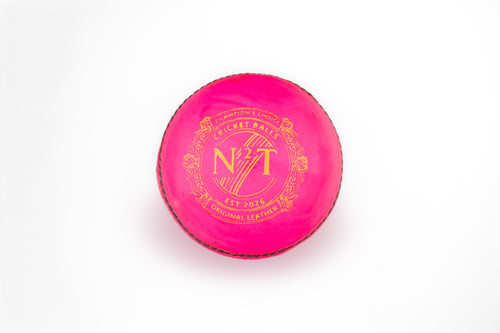 Pink Machine-Stitched Cricket Ball