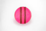 Pink Hand-Stitched Cricket Ball