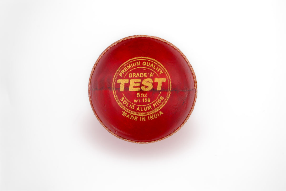 Red Hand-Stitched Cricket Ball
