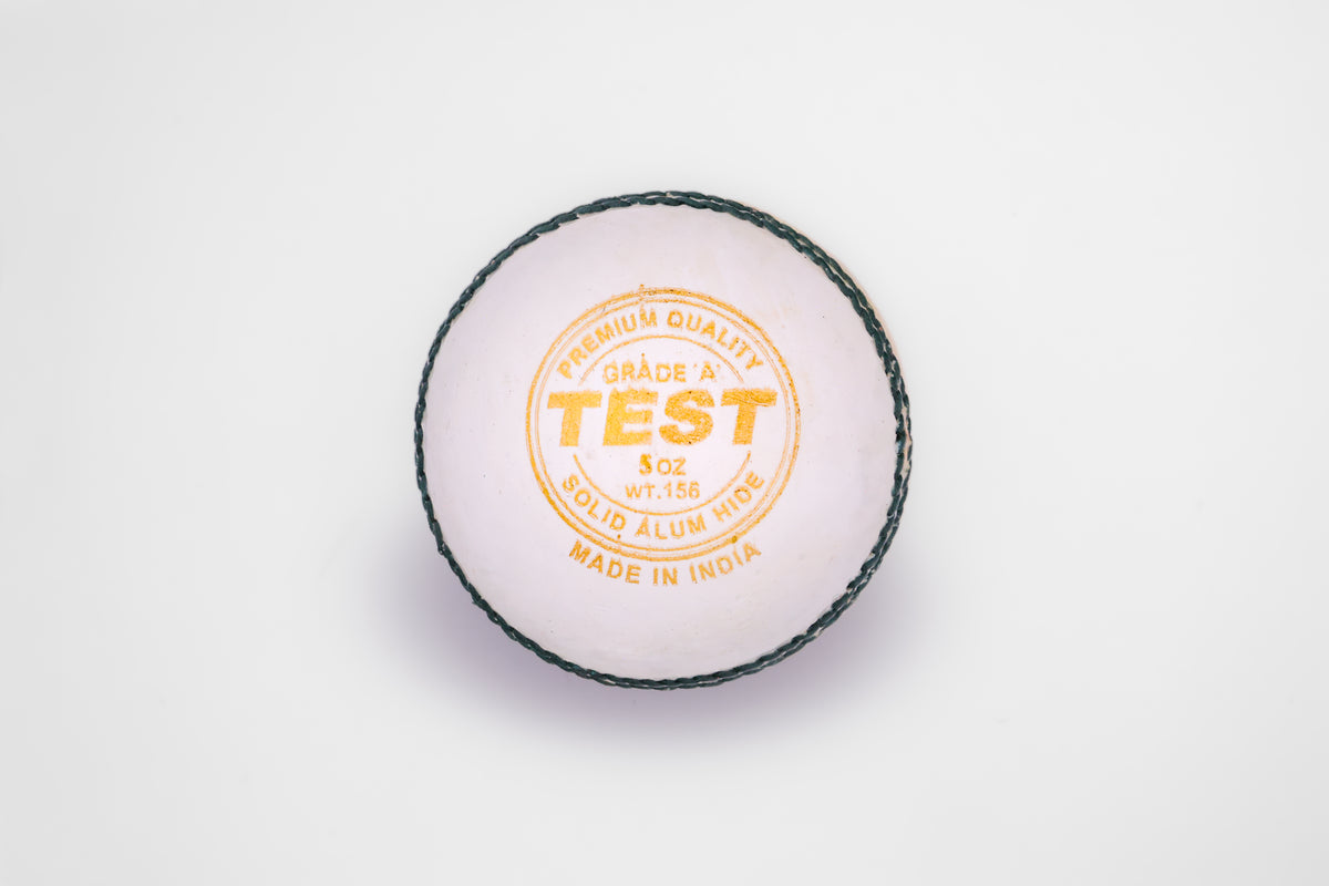 White Hand-Stitched Cricket Ball