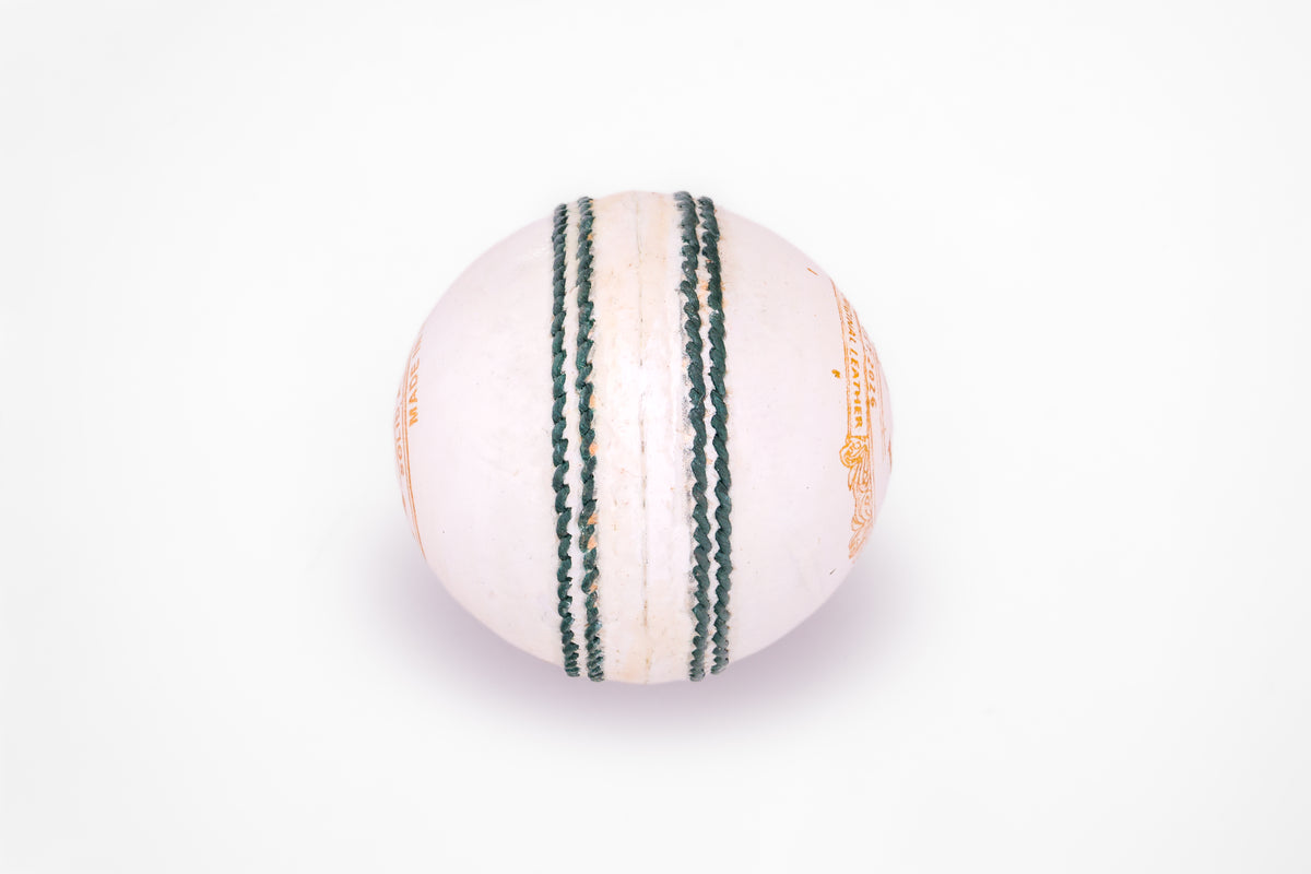 White Hand-Stitched Cricket Ball